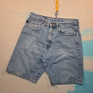 Vtg 90s Pepe Jeans London Sz 32 Denim Jean Shorts Light Wash High Rise Made USA